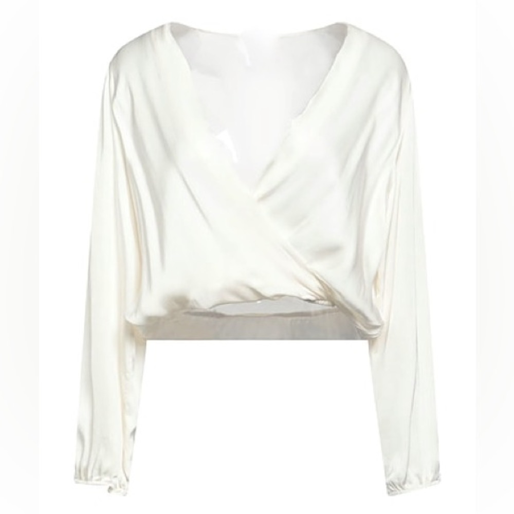 Bebe Cropped Cardigan Satin size Medium